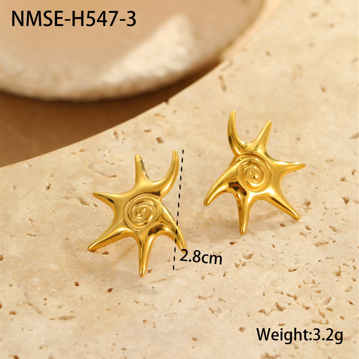 Gold Stud Earrings