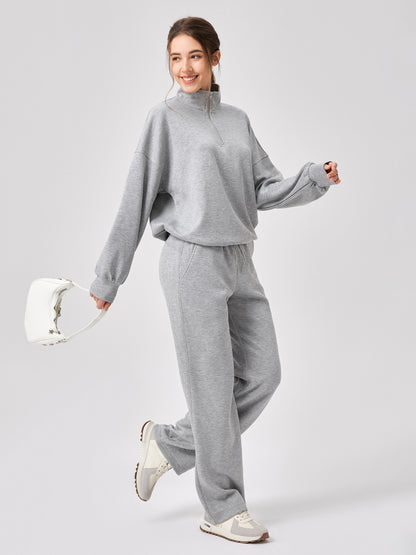 Women Fall Winter Yoga Wear Sports Sweater Modal Loose Casual Stand Collar Running Fitness Sports Top