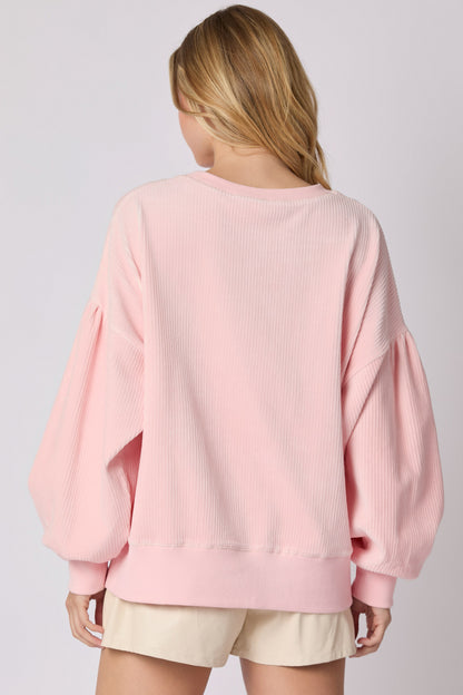 Autumn Winter Women Clothing Christmas Egg Sequ Long Sleeve Loose Sweatshirt Pullover Top