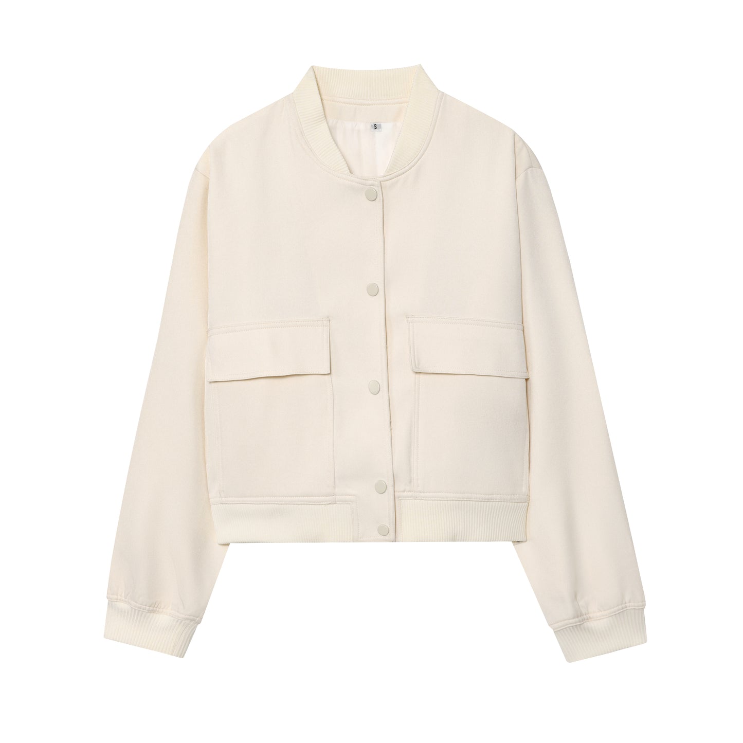 Women Autumn Stand Collar Large Pocket Women Jacket Coat