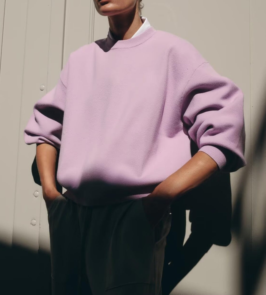 Women'Clothing Autumn Fashionable round Neck Rib Knitted Sweater