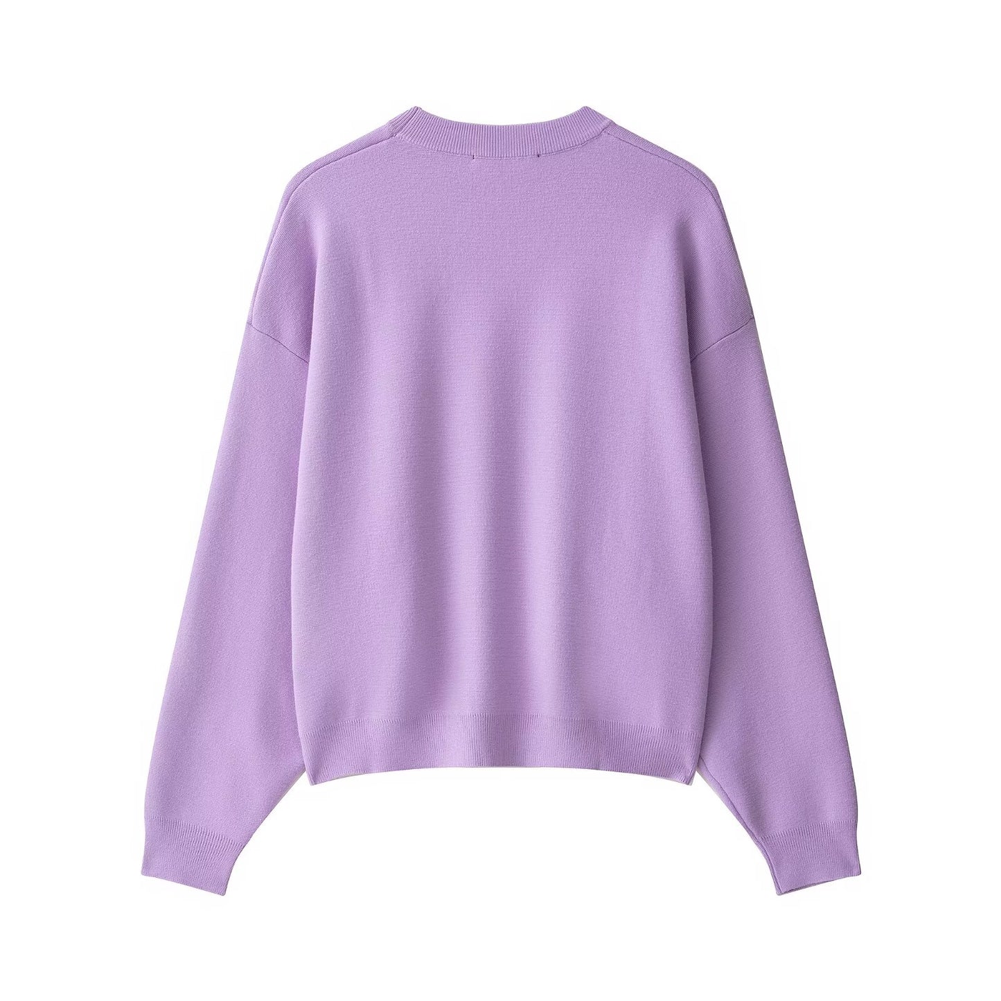 Women'Clothing Autumn Fashionable round Neck Rib Knitted Sweater