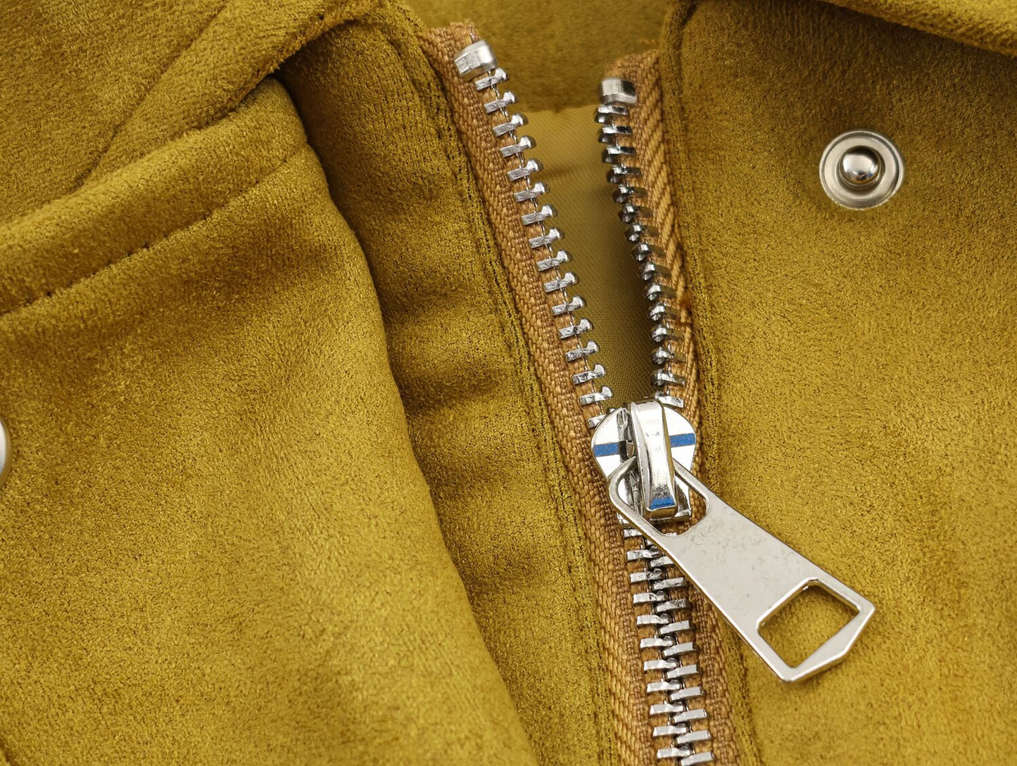 Fall All Matching Loose Casual Jacket Ginger Suede Polo Collar Jacket