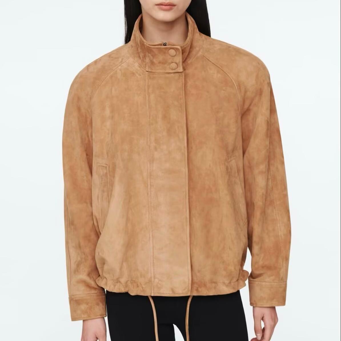 Autumn Retro Autumn Winter Warm Casual out Stand Collar Long Sleeve Jacket Women Coat