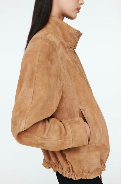 Autumn Retro Autumn Winter Warm Casual out Stand Collar Long Sleeve Jacket Women Coat