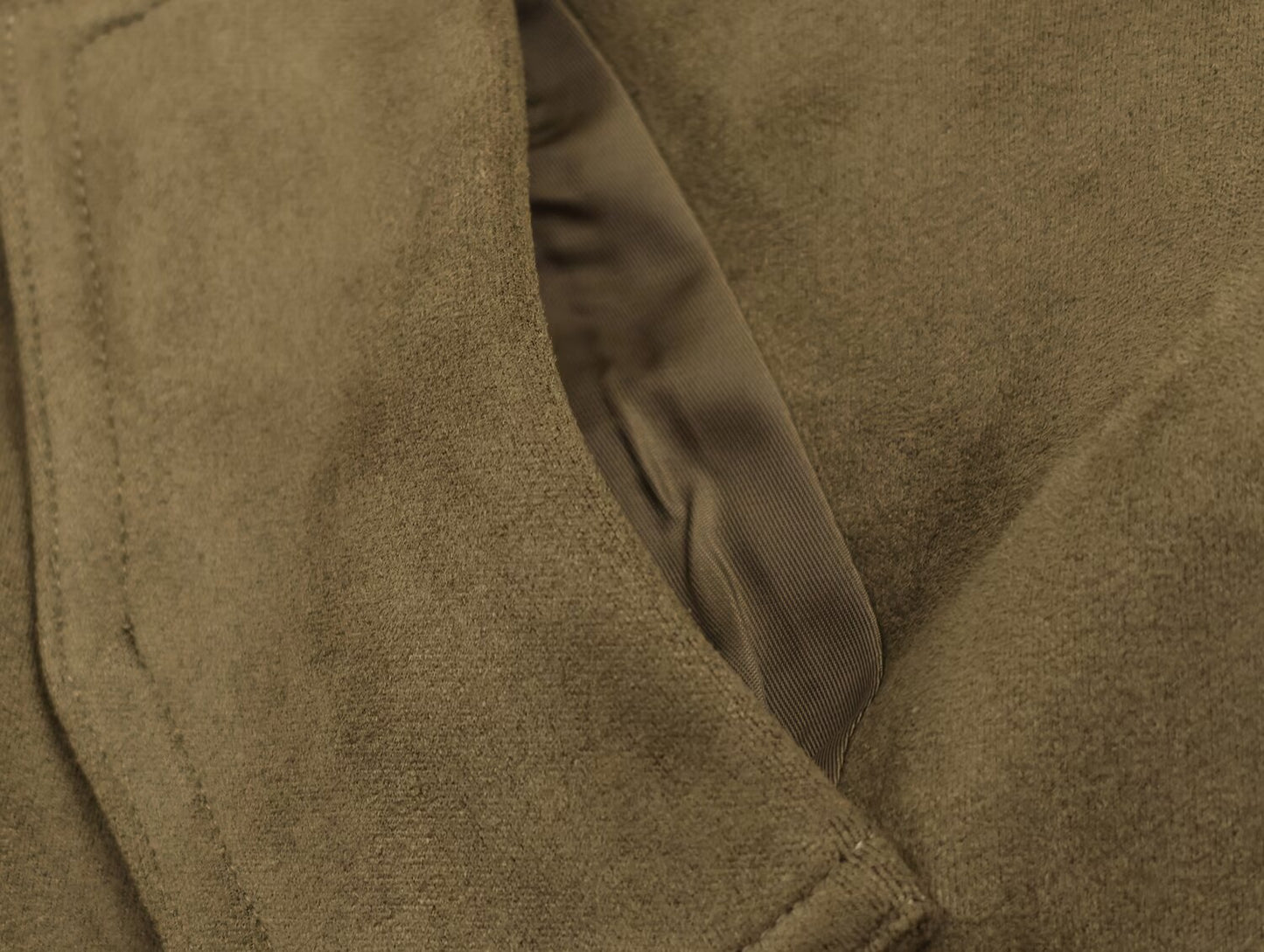 Women Clothing Autumn All Match Stand Collar Suede Effect Hooded Jacket Coat