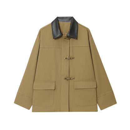 Women Clothes Casual Suede Fabric Jacket Coat