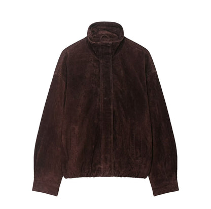 Women Clothing at Loose Suede Jacket