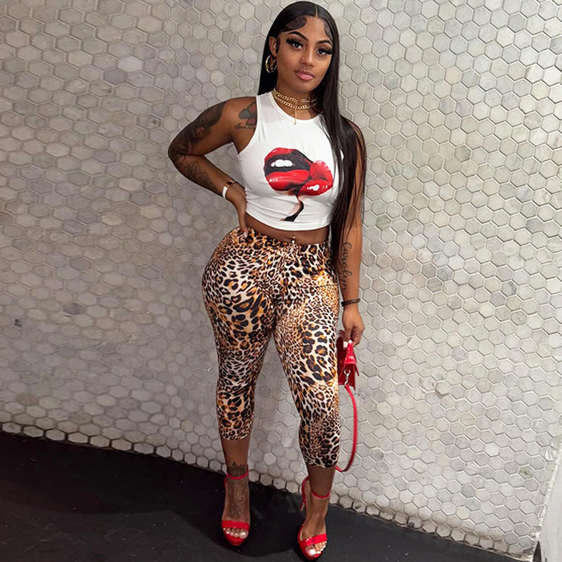 Women Clothing Fifth Pants Summer Slim Fit Hip Raise Leggings Sports Yoga Pants