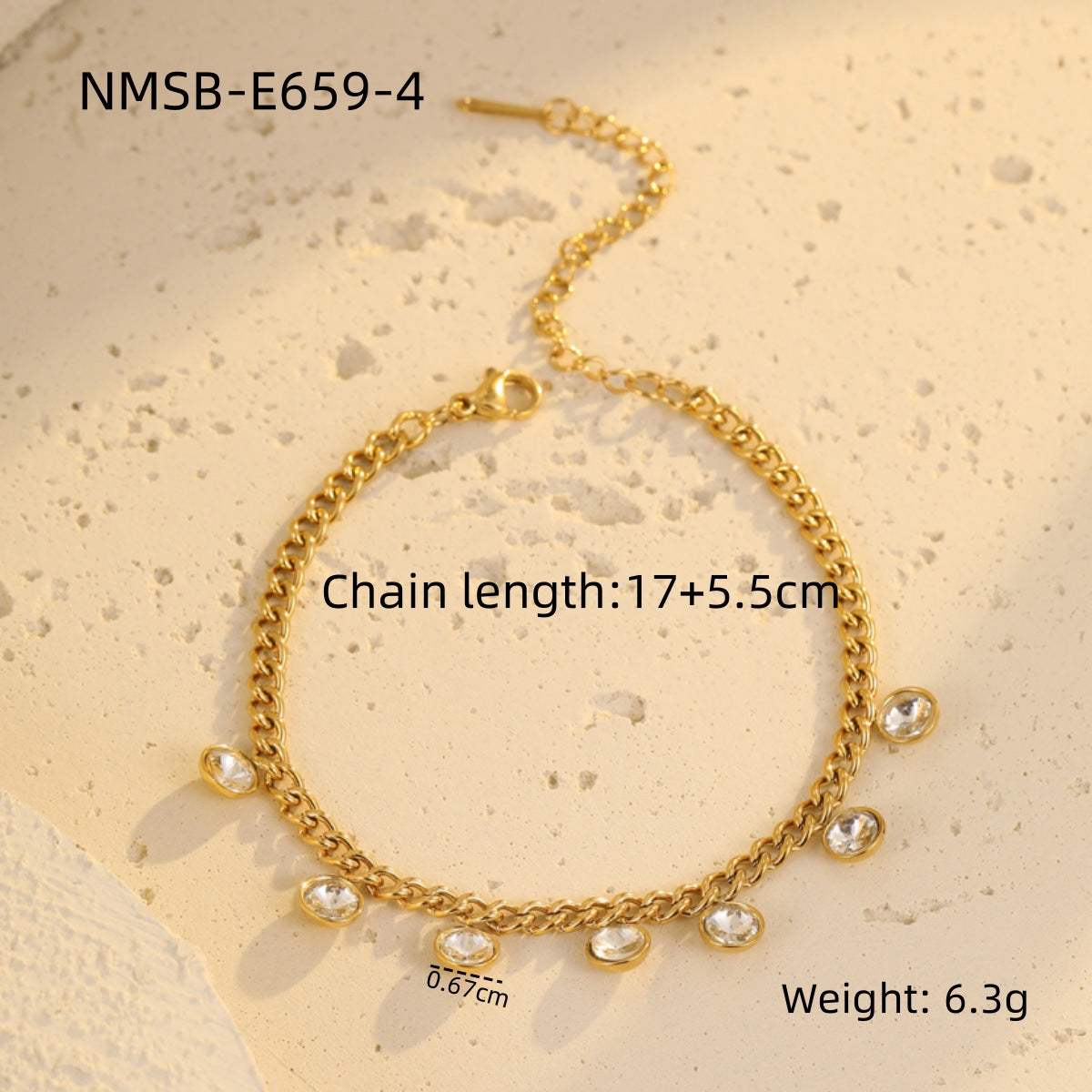 NMSB-E659-4 round White Zircon