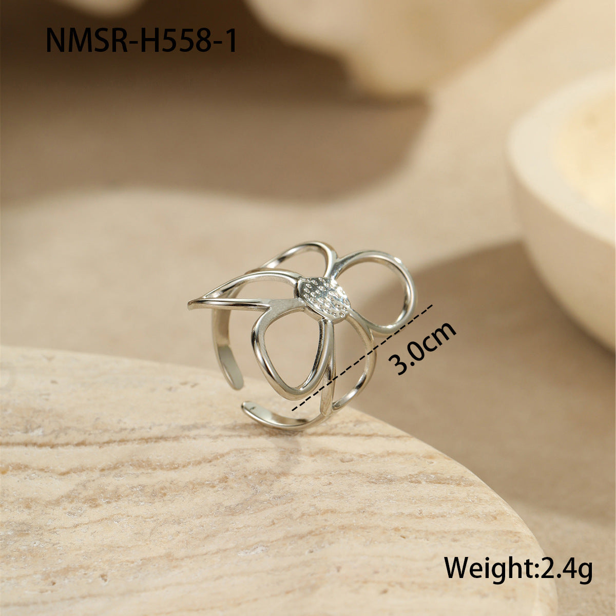 Steel Flower Ring