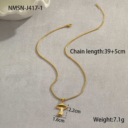 Gold Mushroom Necklace
