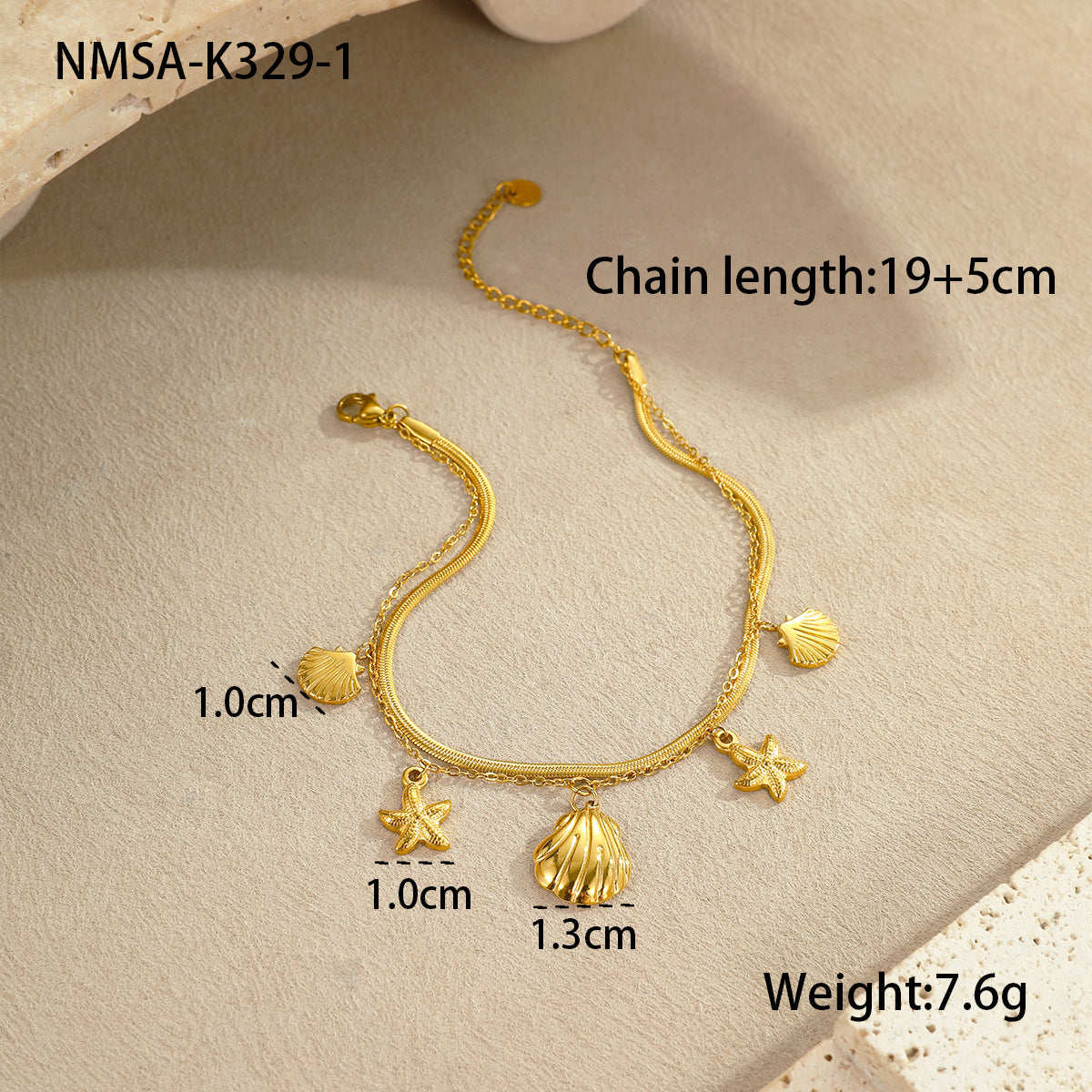 Gold Shell Anklet