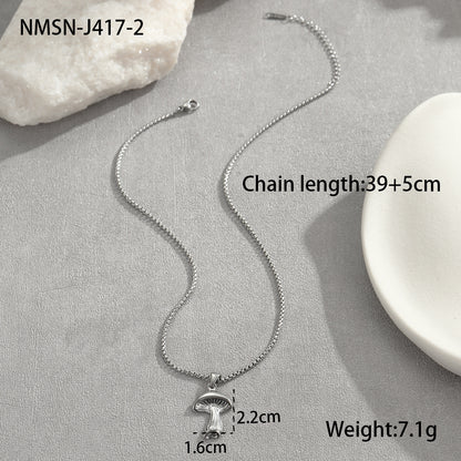 Steel Mushroom Necklace