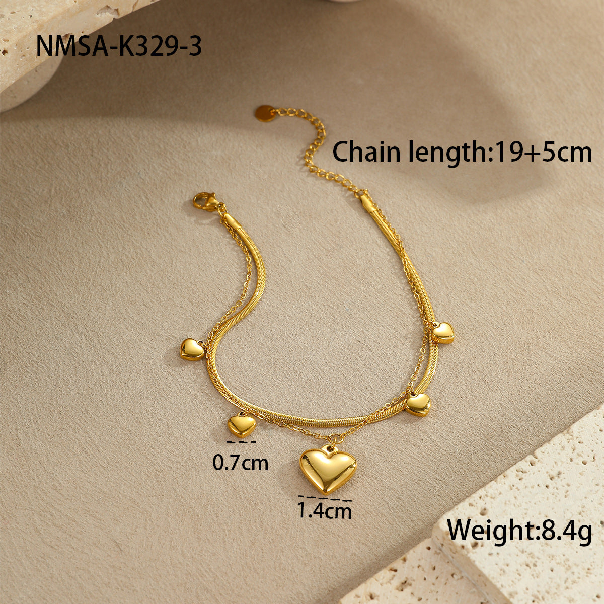 Gold Love Anklet