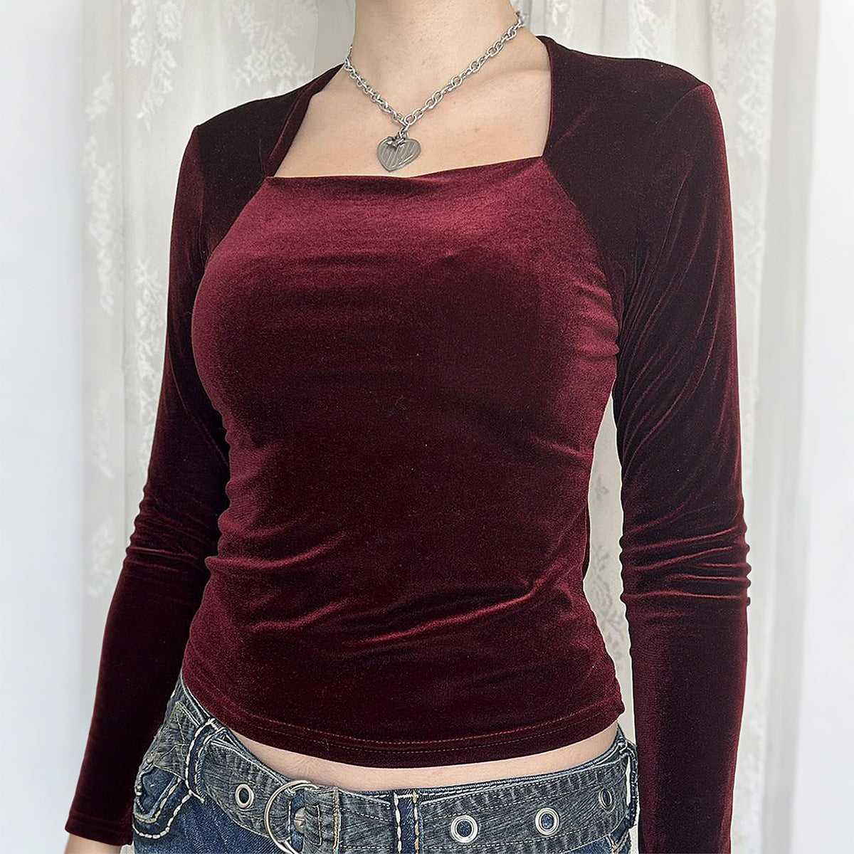 Casual Minimalist Long Sleeve Bottoming Vest Women T shirt Women Clothing Autumn