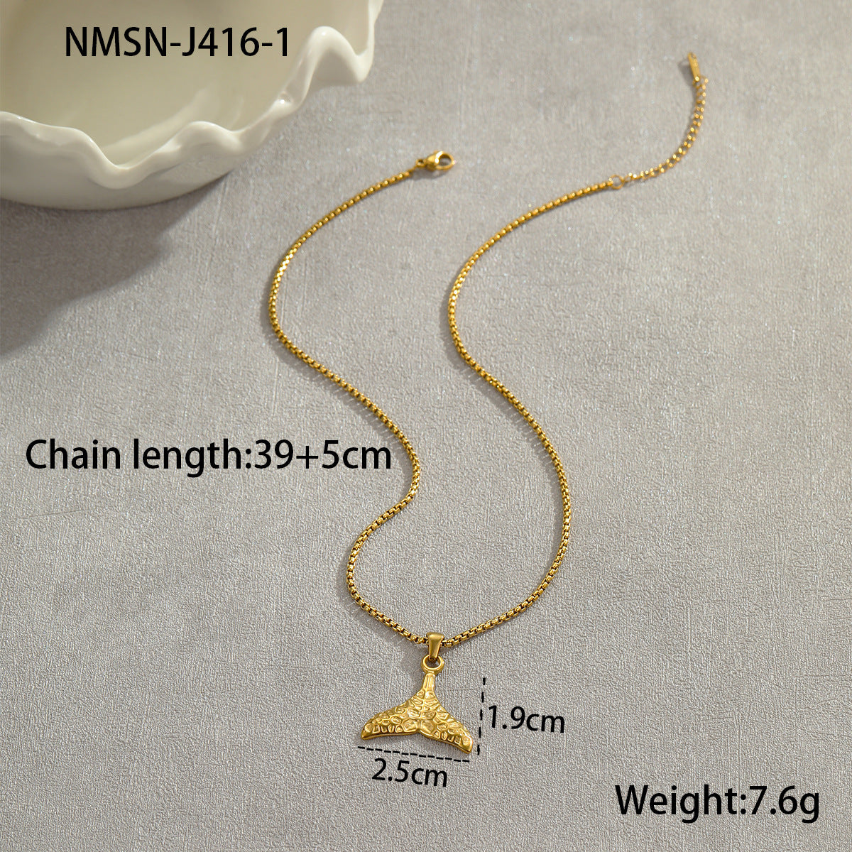 Gold Fishtail Necklace