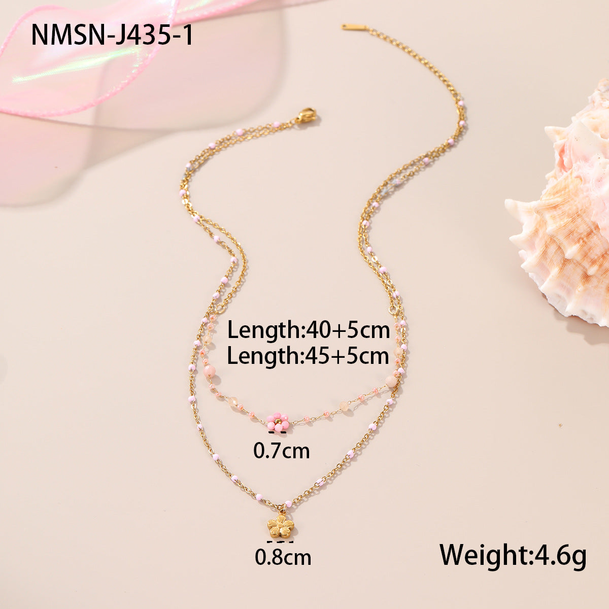 Drop Oil Small Flower Necklace