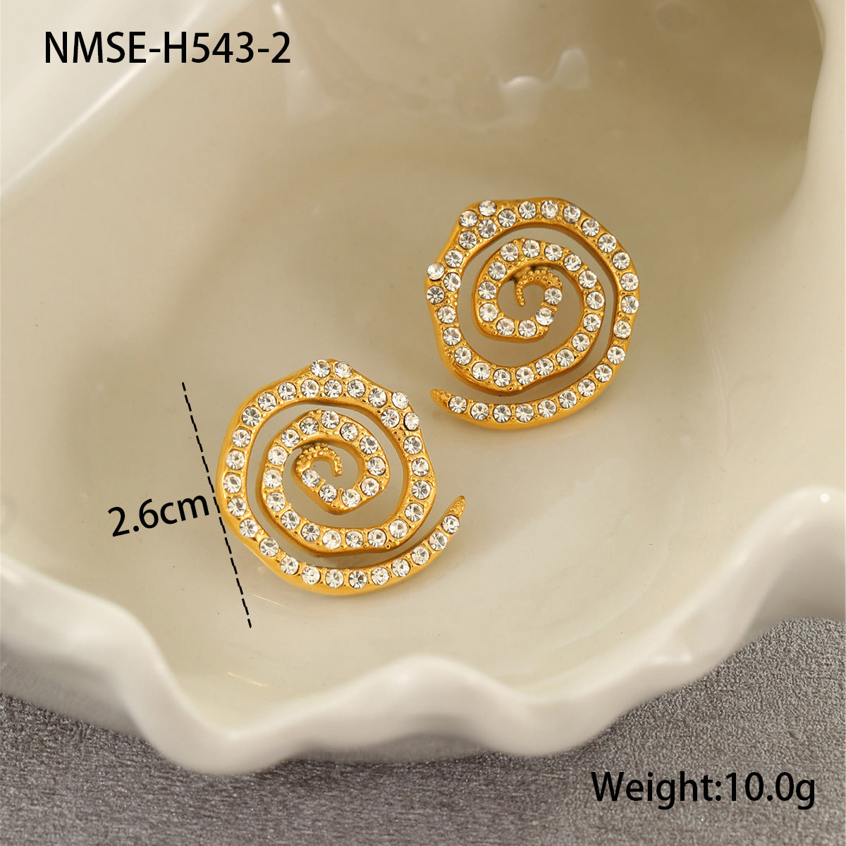 NMSE-H543-2 Gold Earrings
