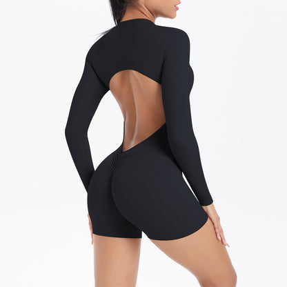 Long Sleeve Shorts-Black