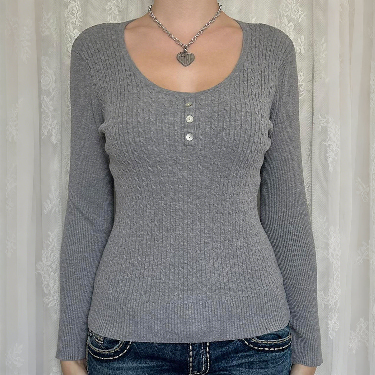 Women Clothing Autumn Casual Simple Long Sleeve Bottoming Sweater T shirt Woolen