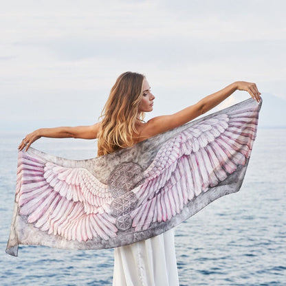 Printed Beach Towel Manga Ocean Wing Series Sexy Goddess Beach Shawl for Women