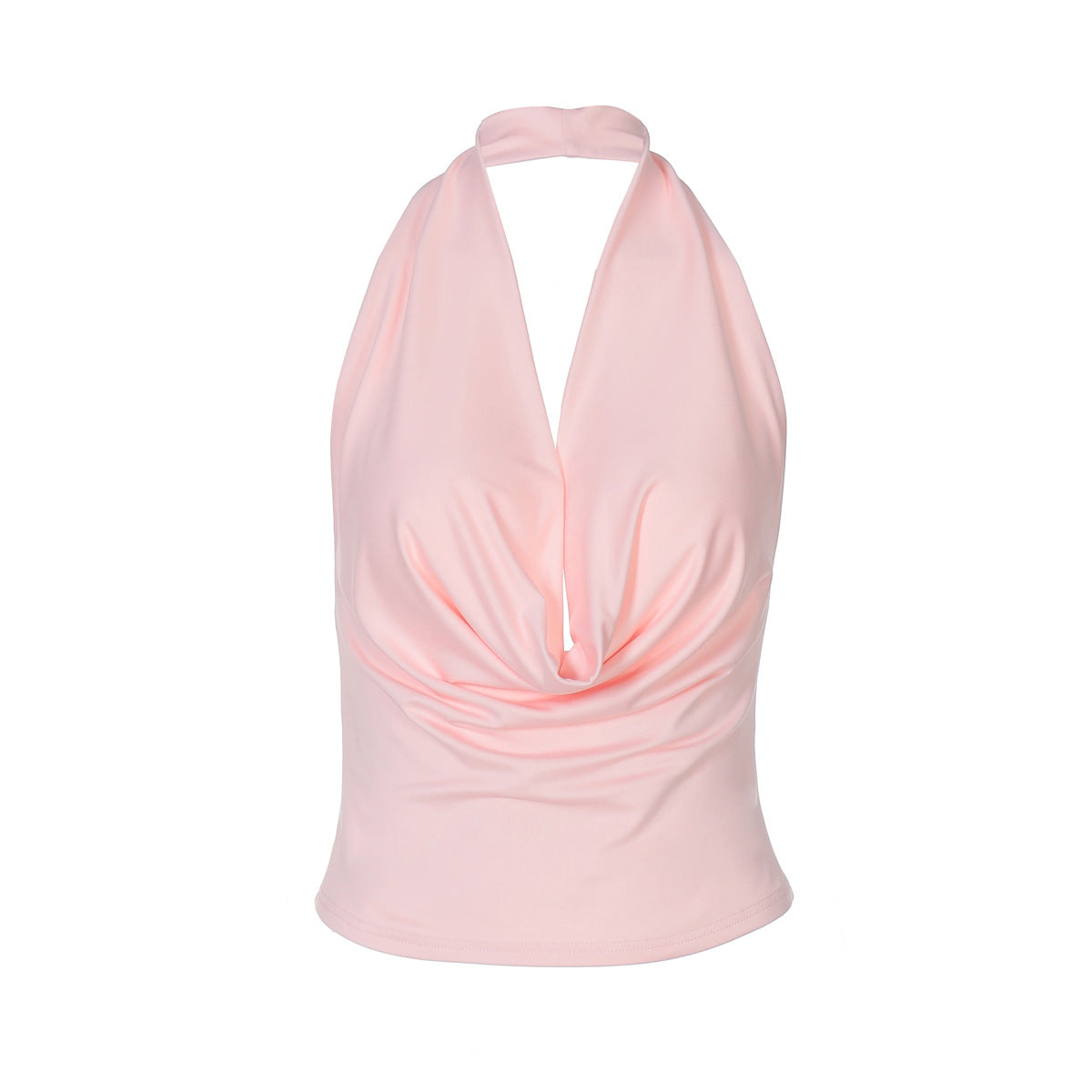 Women Wear Summer Sexy Deep V Plunge neck Backless Halter Vest