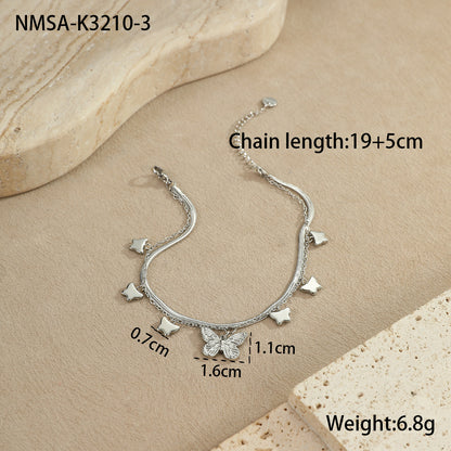 Steel Butterfly Anklet
