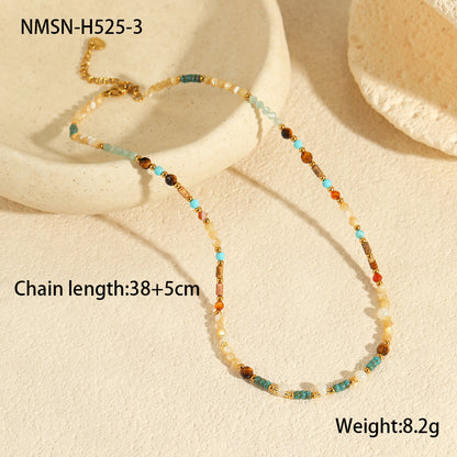 NMSN-H525-3 Fritillary Beaded Necklace