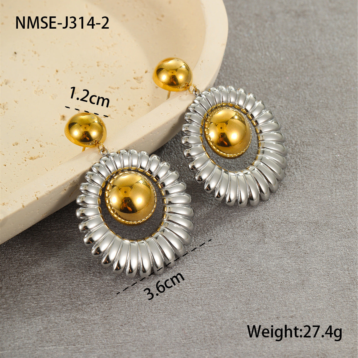 NMSE-J314-2 Steel Earrings