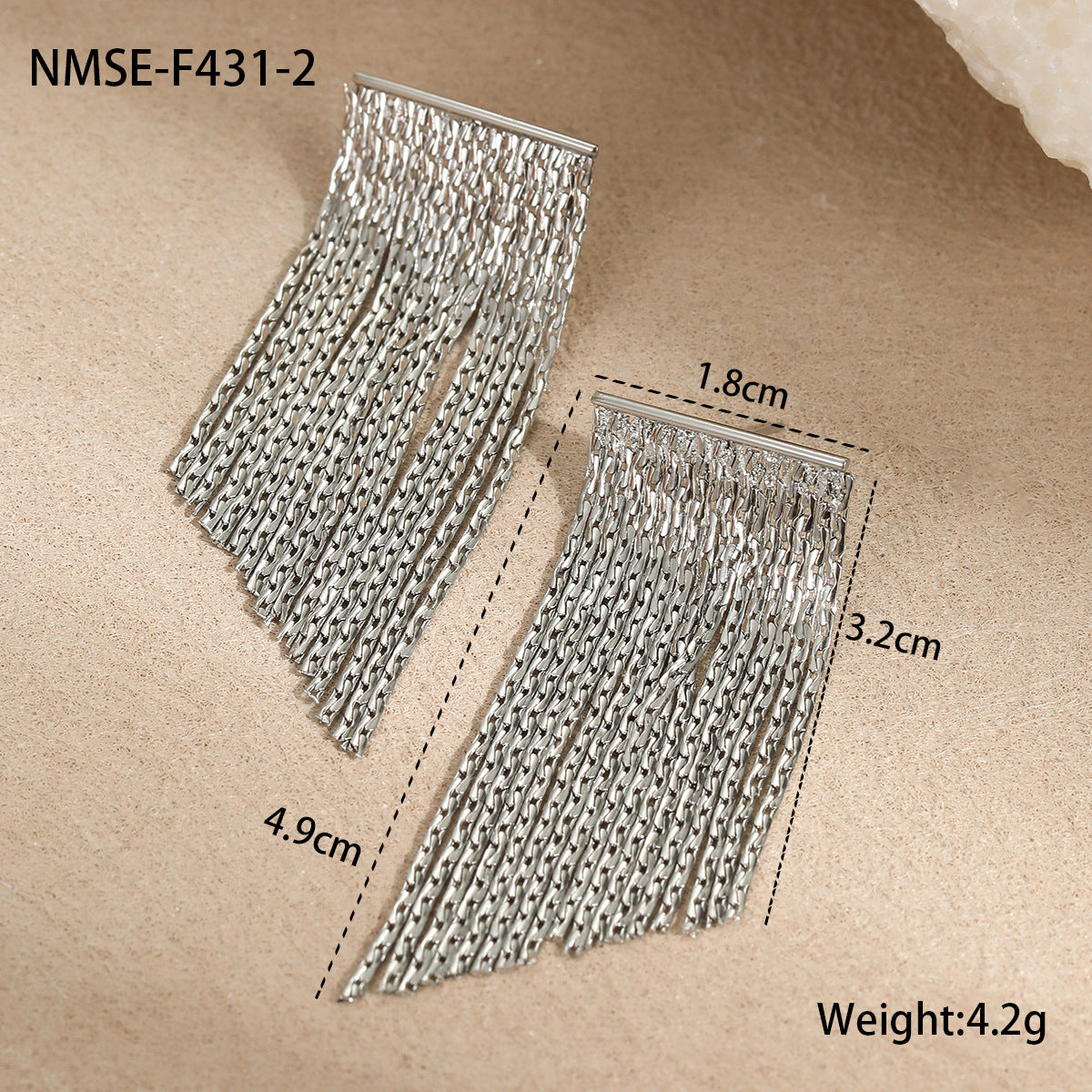 Steel Tassel Earrings