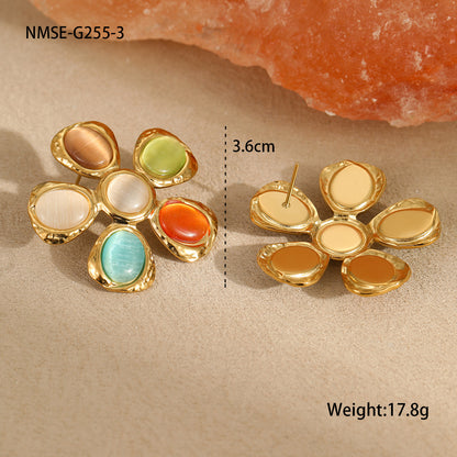 NMSE-G255-3 Flower Earrings
