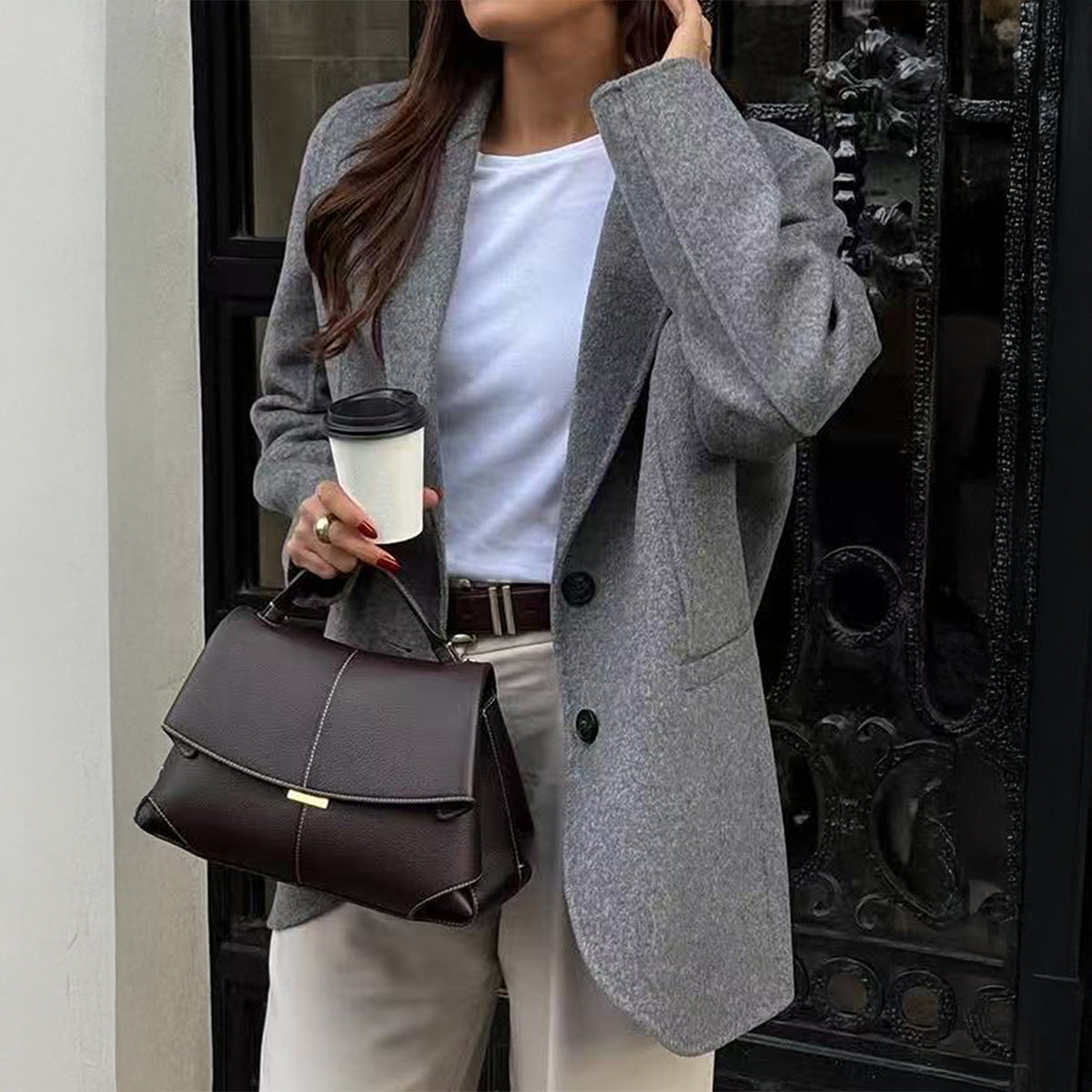 Casual Advanced Solid Color Blazer Women Clothing Autumn Winter