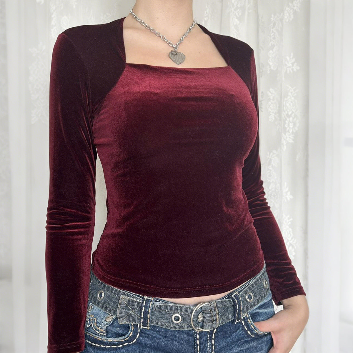 Casual Minimalist Long Sleeve Bottoming Vest Women T shirt Women Clothing Autumn