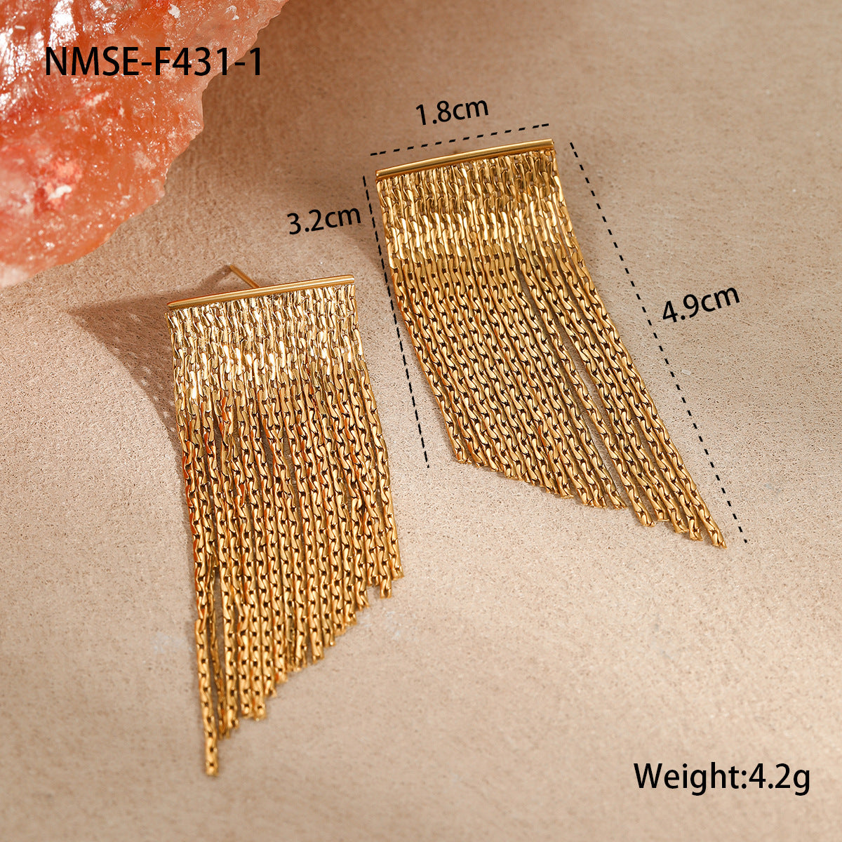 Gold Tassel Earrings