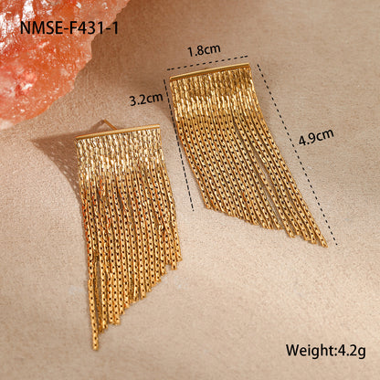 Gold Tassel Earrings