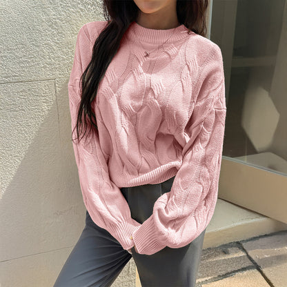 Casual Simple Long Sleeve Bottoming Shirt Sweaters Women Clothing Autumn Winter