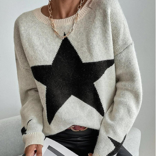 Autumn Winter Arrival Sweater Women Pullover round Neck Thread Personality Sweater Sweater Coat Women