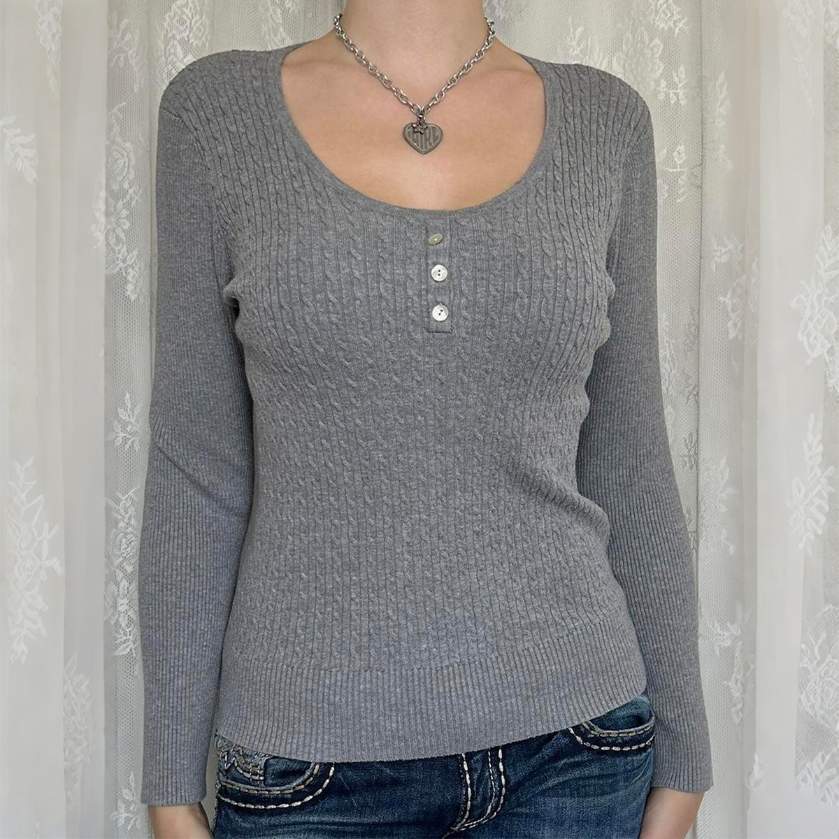 Women Clothing Autumn Casual Simple Long Sleeve Bottoming Sweater T shirt Woolen