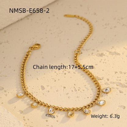 NMSB-E658-2 Water Drop White Zircon