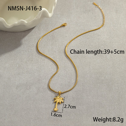 Gold Coconut Tree Necklace