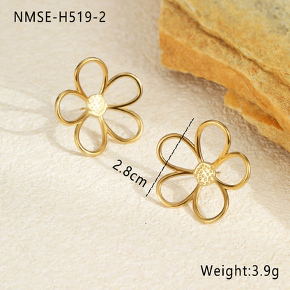 Gold Flower Earrings