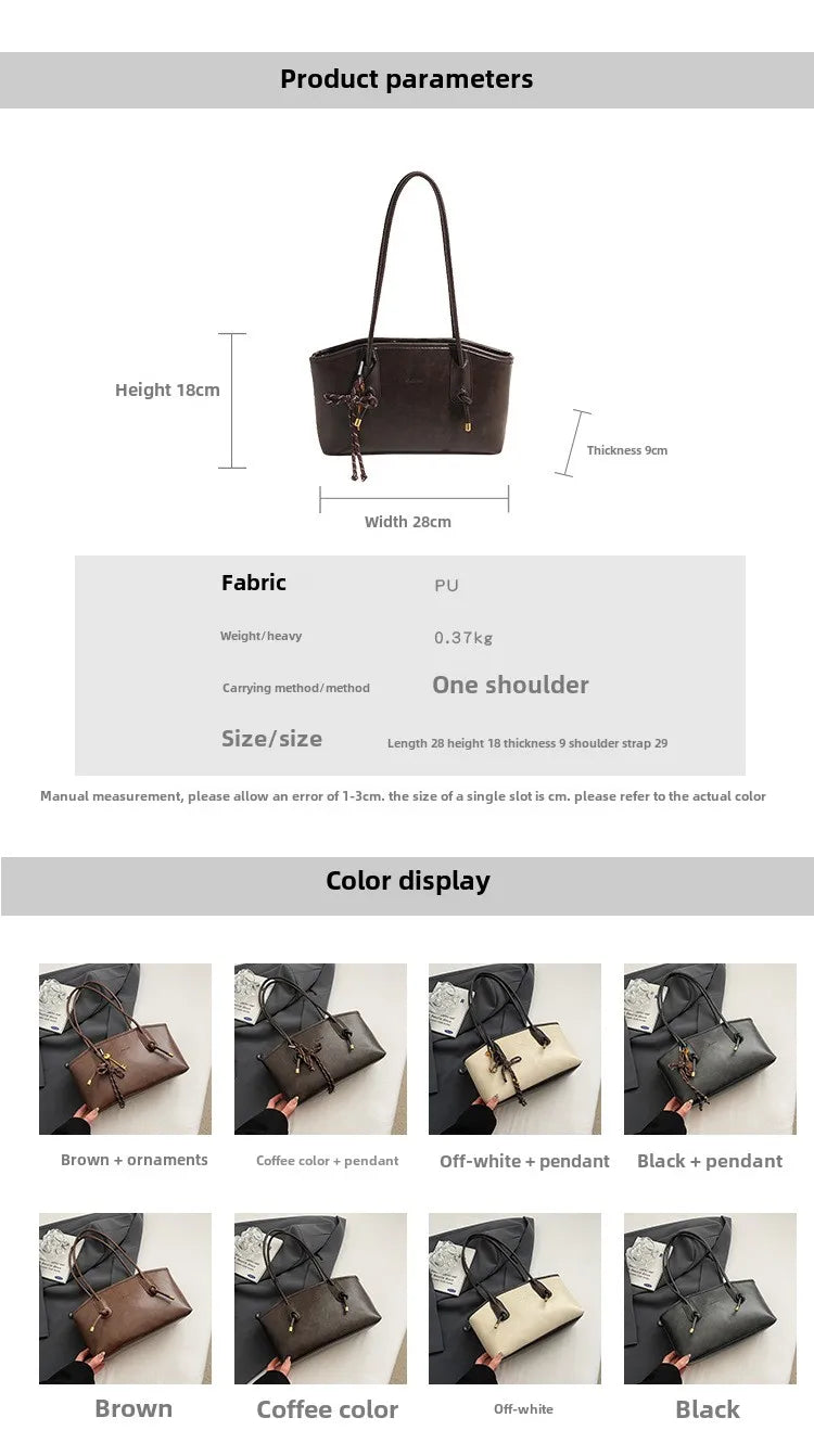 PU Leather Shoulder Bags For Women 2025 Winter Y2K Trend Female Crossbody Bag Lady Handbags And Purses Retro Tote Bag bolso