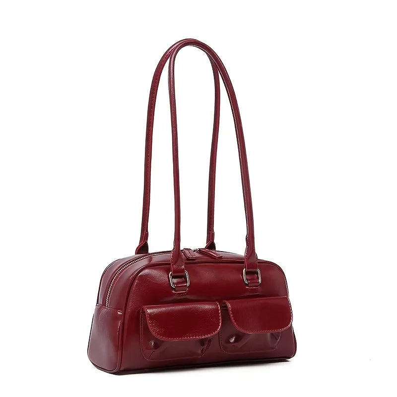 Fashion Armpit Bag, High- Value Versatile Handbag Niche Design Women Tote Shoulder Bag, Retro Pu Leather Purses and Handbags