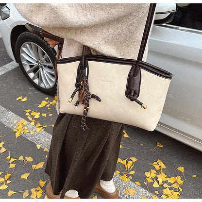 PU Leather Shoulder Bags For Women 2025 Winter Y2K Trend Female Crossbody Bag Lady Handbags And Purses Retro Tote Bag bolso