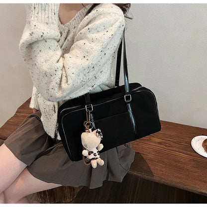 Casual Large Capaci Suede Bag Women 2025 New Autumn and Winter Retro Brown Commuter Shoulder Bag Pillow Bag Purses and Handbags