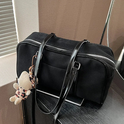 Casual Large Capaci Suede Bag Women 2025 New Autumn and Winter Retro Brown Commuter Shoulder Bag Pillow Bag Purses and Handbags